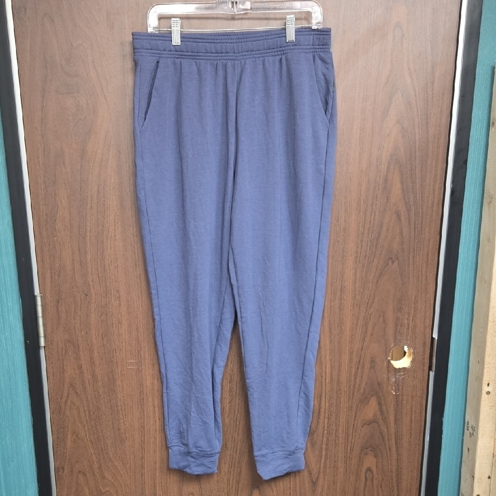 Eddie Bauer Size M Purple Blue Fleece Lined Jogger Pants